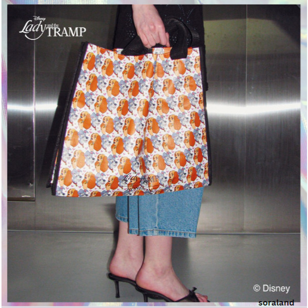 ♞[RONRON] กระเป๋า LADY AND THE TRAMP TARPAULIN uy