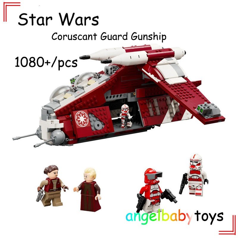 Star Wars Series 75354 Coruscant Guard Gunship (1080 + /PCS) ใช้งานร่วมกับ Lego Building Blocks ประ