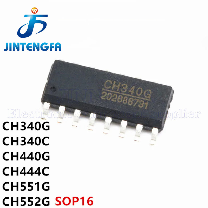 10PCS CH551 CH552 CH551G CH552G CH340C CH340G SOP-16 SMD 8-bit Enhanced USB Microcontroller IC
