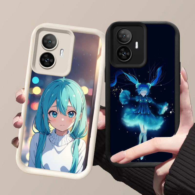 BK-18 Hatsune Miku-luka สวยมากสําหรับ OPPO Realme Reno Narzo 11 C67 11F F25 13F 10 N55 C55 Pro 5G 4G