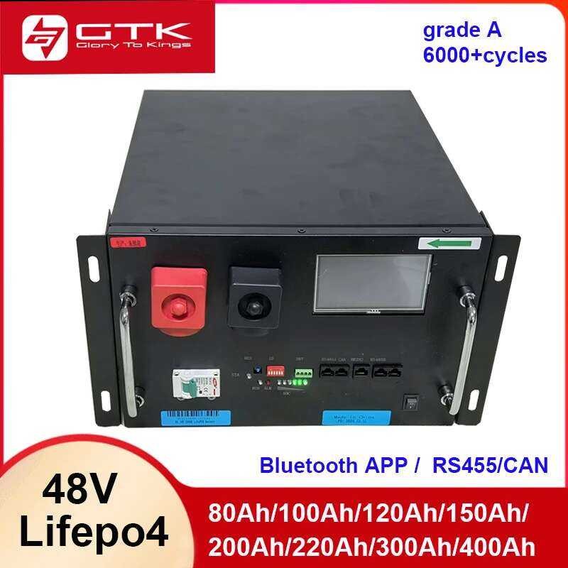 แบตเตอรี่ Lifepo4 6000 รอบ 48V 100ah 51.2V 200ah 120ah 150ah 300ah 400ah แบตเตอรี่ลิเธียม CAN RS485