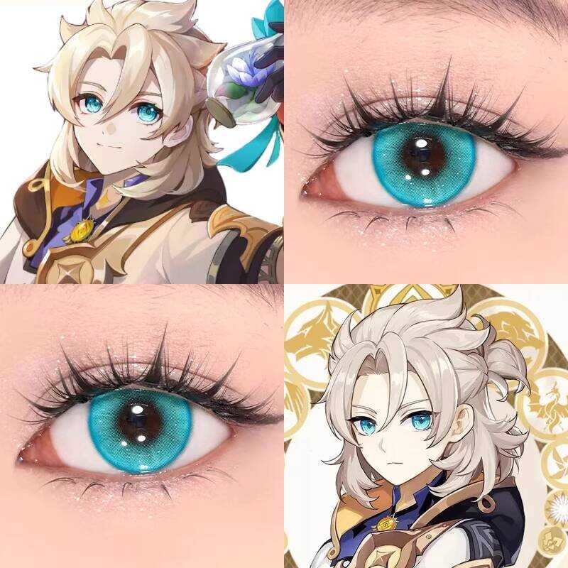 Abedo COS เครื่องสําอาง Contact Genshin Yagawa Aofeng God Swing Aomei Milkshake Aquamarine สี Render