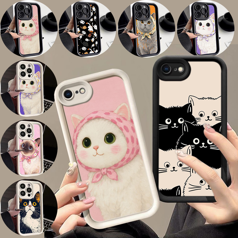 สำหรับ OPPO A55 A57 A77 A77S A57E A57S A74 A95 F19 เคสโทรศัพท์มือถือ ดวงตานางฟ้า กรณ S301 Cute cat C