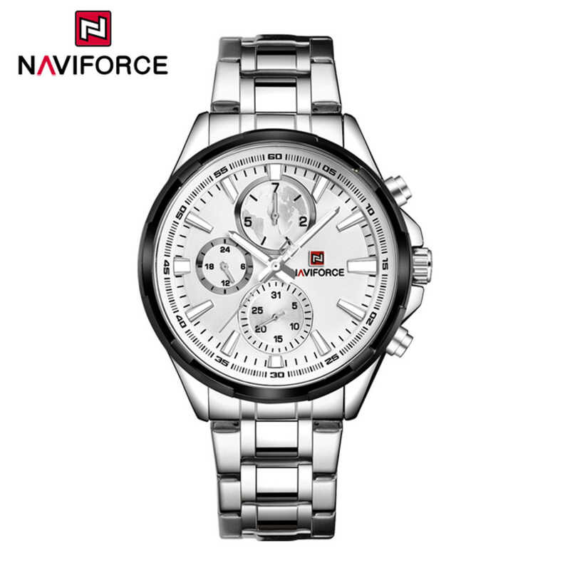 ❤ NAVIFORCE Men Watch Original Brand Waterproof Stainless Steel Watches Fshion Casual Sports Do