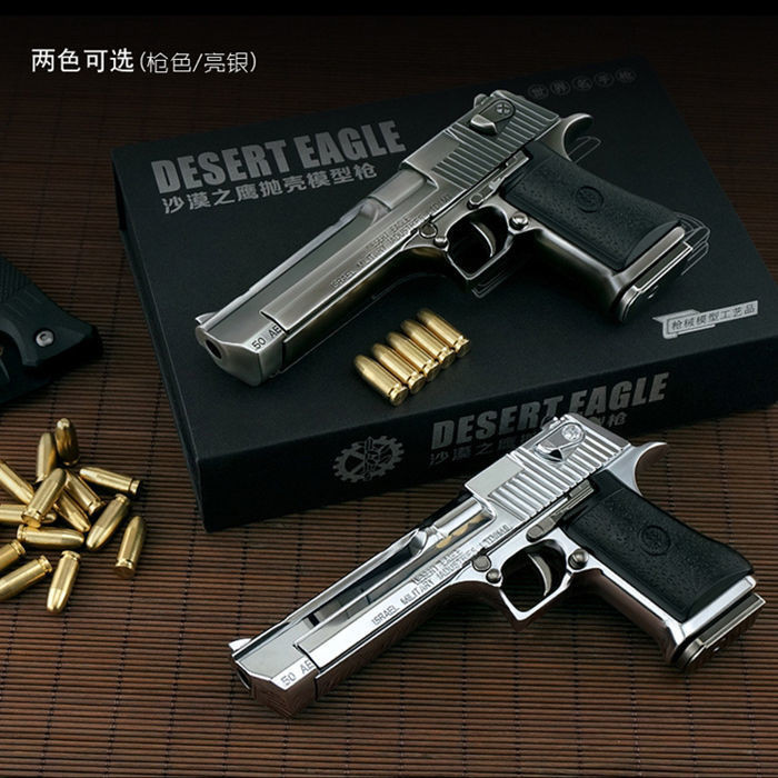 🔥ของแท้🔥 1:2.05 Desert Eagle All-metal Model Gun Toy Simulation Alloy Gun Can Be Ejected And Disa