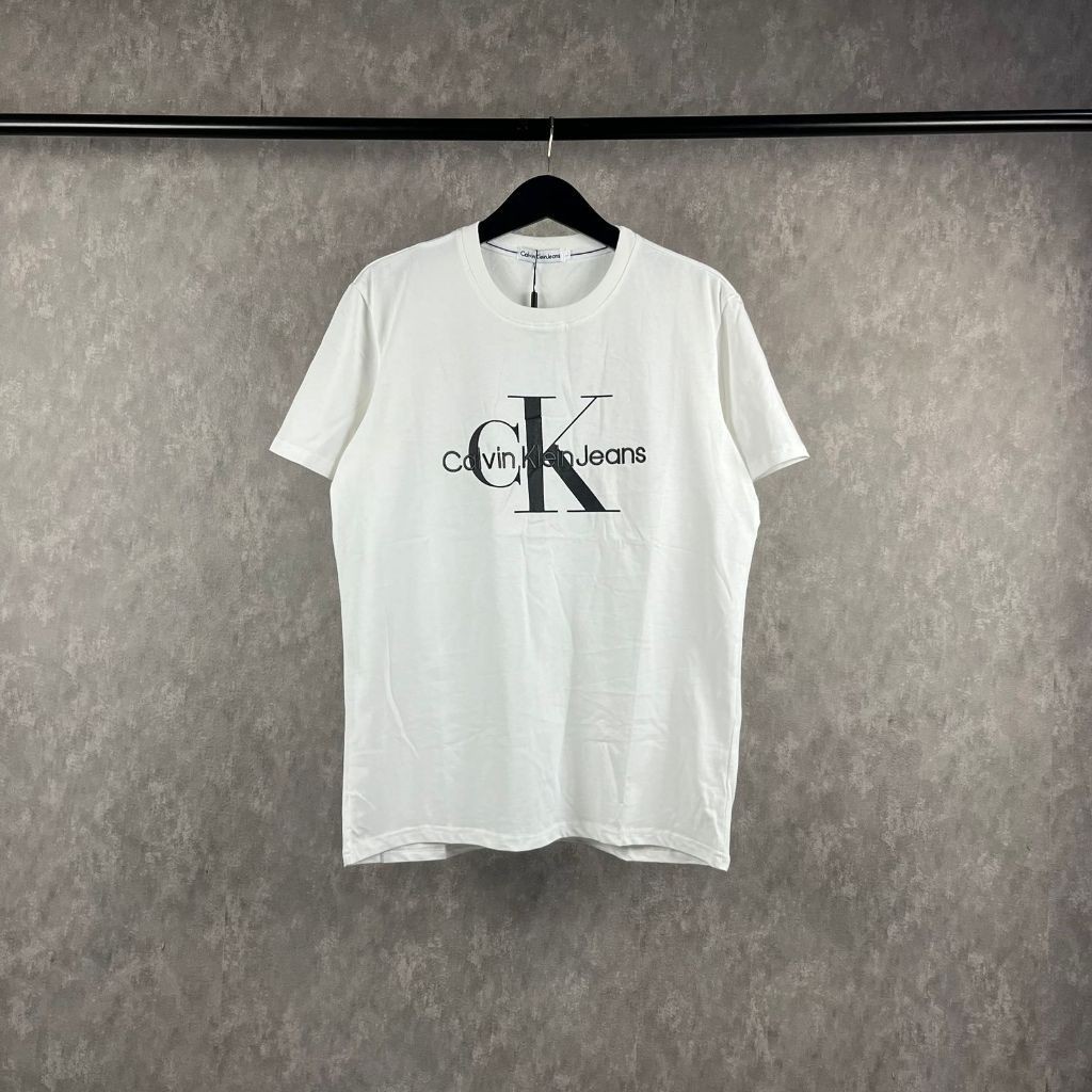 Katun Baju Kaos CK -01 กางเกงยีนส์ X Vintage Oversize สีขาว Tee ผ้าฝ้าย 100% Tshirt Kaos เสื้อผู้ชา