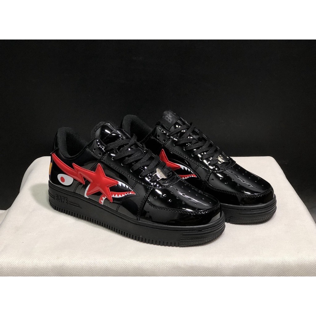 A Bathing Ape (BAPE) BAPE STA LOW รองเท้าผ้าใบที่ทนทาน รองเท้าอินเทรนด์ รองเท้าวิ่งที่สะดวกสบาย