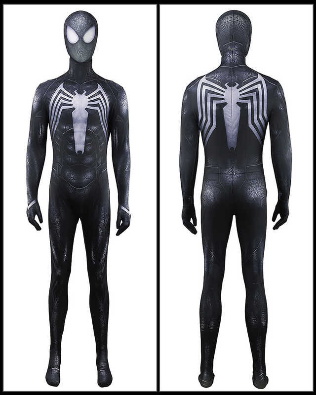 ❤ Black Toxic Symbiosis คอสเพลย์ Spiderman Boy Spandex ซูเปอร์ฮีโร่ True T