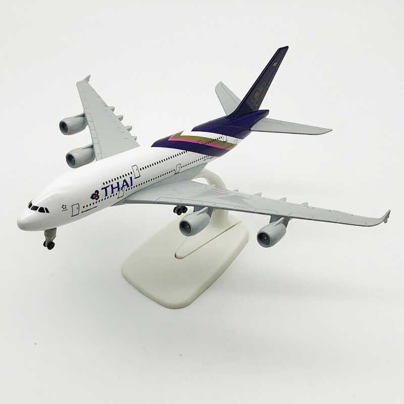 A380เครื่องบินเครื่องบินจำลองแอร์บัสขนาด20ซม. เครื่อง