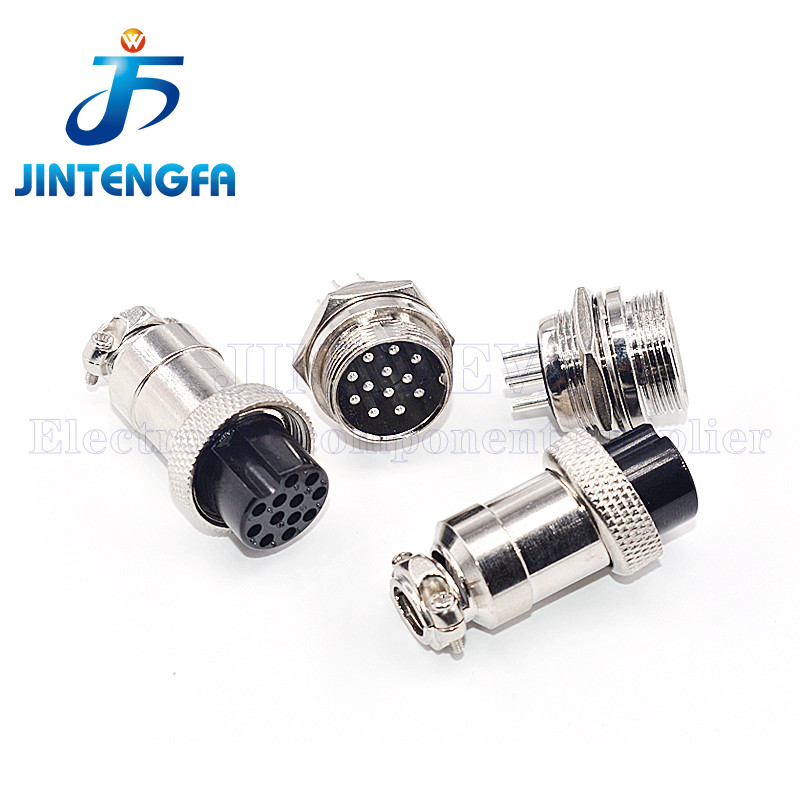 1 ชุด 20 มม. GX20 2/3/4/5/6/7/8/9/10/12Pin ชาย + หญิง Circular Aviation Connector สกรูปลั๊กแผง Mount Power Socket & Plug