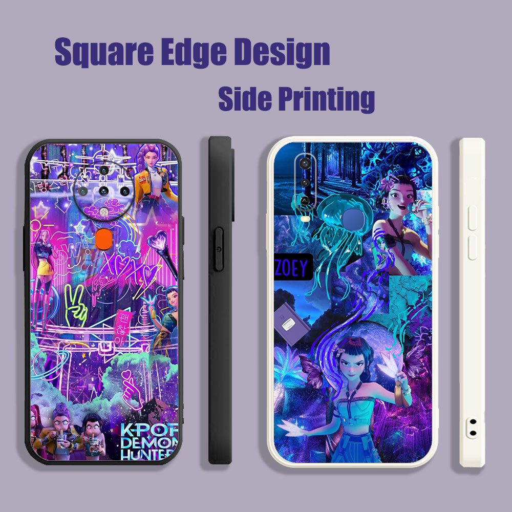 เคสสําหรับ iPhone X XS MAX XR 13 Pro 7 8 Plus kpop นักล่าปีศาจ Zoey จาก kdh FXP11 เคสโทรศัพท์ขอบสี่เ