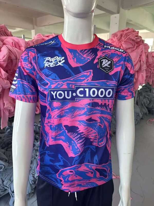 Vampar เสื้อยืดแขนสั้น Valorant PRX คอกลมฤดูร้อน สบาย ระบายอากาศได้ดี เกมพีเรียลหลวม