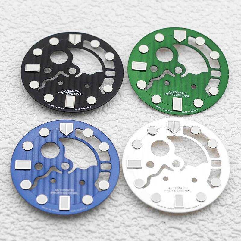 ▥ หน้าปัดนาฬิกากลวงออกหน้าปัด28.5มม. สีเขียว C3เรืองแสงเหมาะกับ Nh35 Nh34 7S26 Nh36 7002เคลื่อน