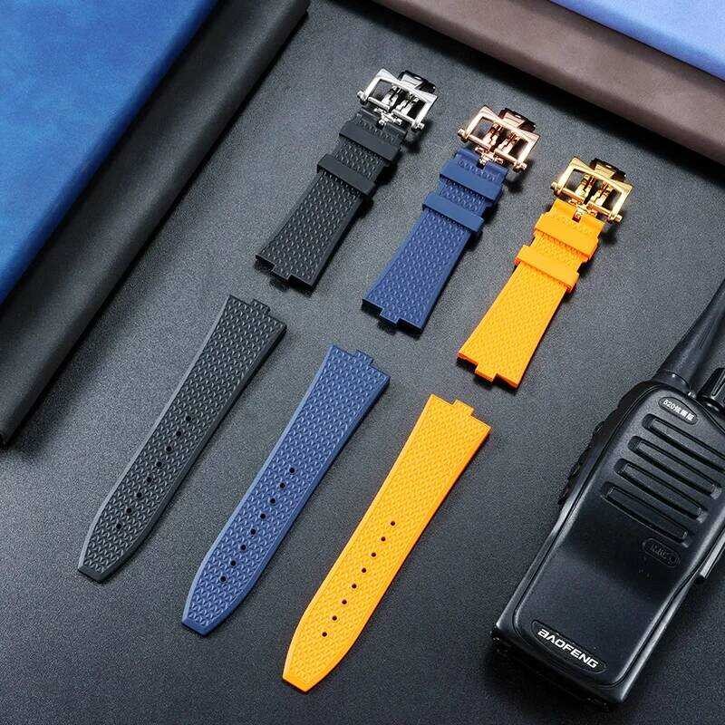 QUI RELEASE Fluoros FKM งสําหรับ Vacheron สายคล้อง VC Overseas 4300V 4500V 5500V 700V นาฬิกา 24X7 ม