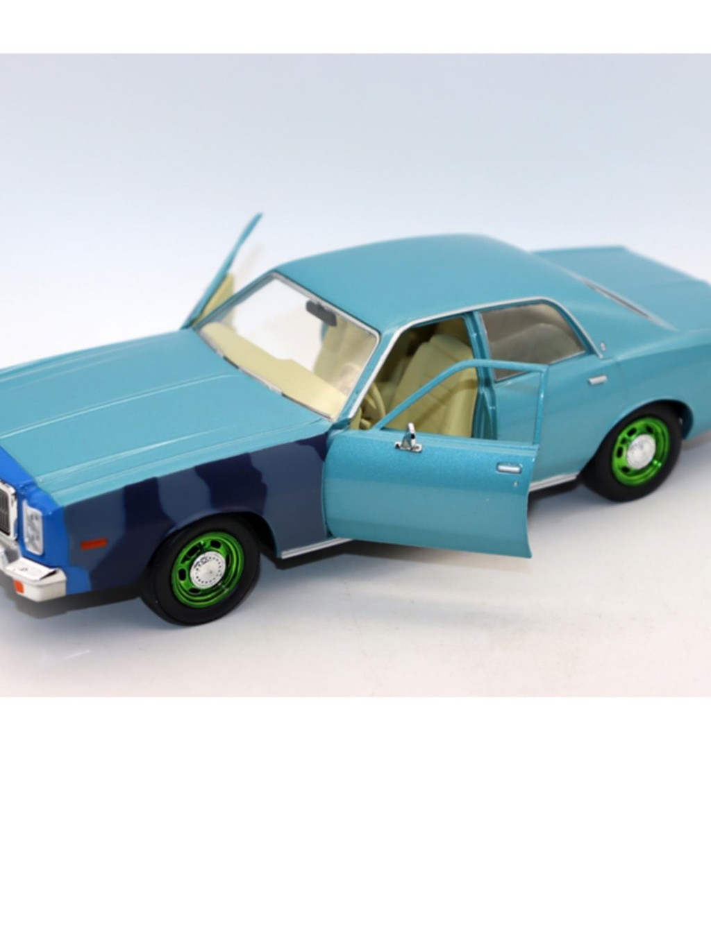 การค้าต่างประเทศ 1 24 Alloy Car Hunter 1977 Plymouth Fury Plymouth Fury Plymouth Sports Car Model ตก