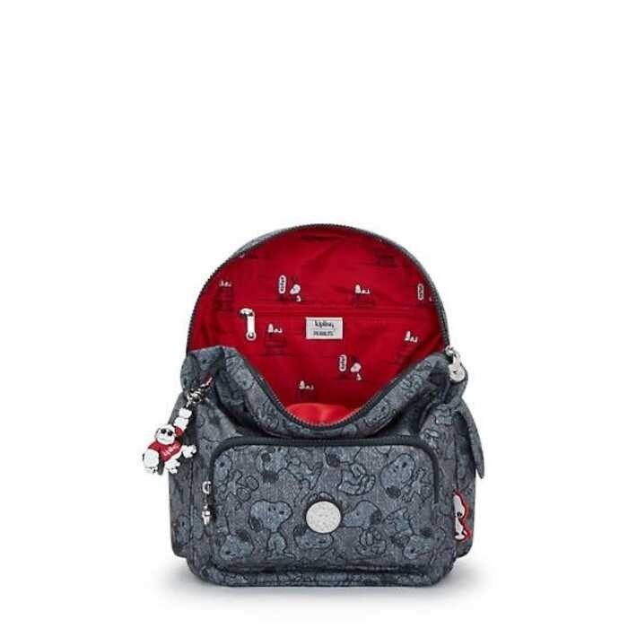 ❤ X PEANUTS Kipling MERITA Doggy Denim S Backpack(1 Free Monkey Pendant)