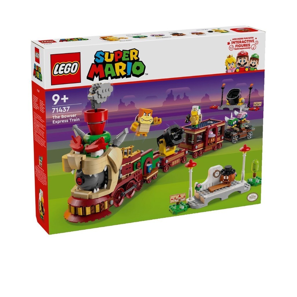 LEGO 71437 ชุดของเล่นตัวต่อรถไฟ Super Mario The Bowser Express (1392 ชิ้น)