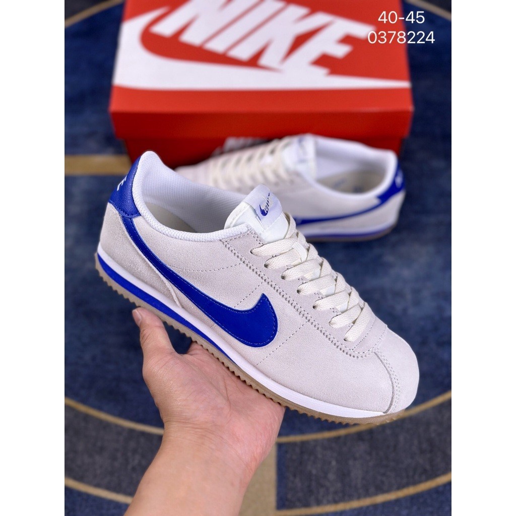 ฟิกเกอร์ Nike Classic Cortez Leather Forrest Gump Retro Sports Shoes Men Women Shoes Running Shoes