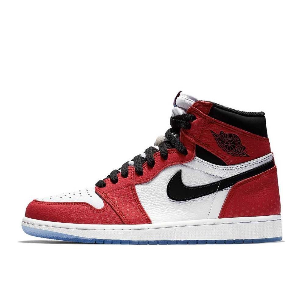 ฟิกเกอร์ Spiderman × Nike Air Jordan 1 Origin Story "Gym Red White Photo Blue Black" Sneakers 55508