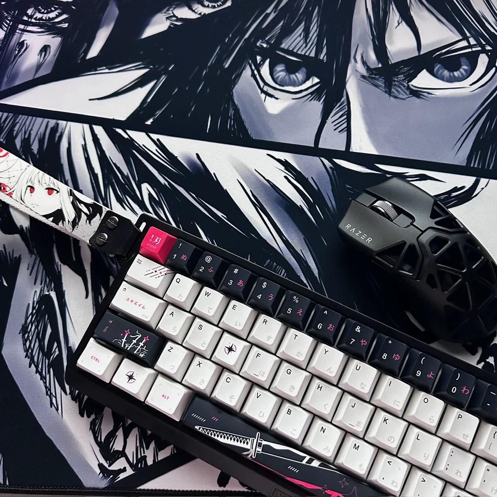 Yuki Aim Keycap พร้อมตัวอักษรญี่ปุ่น Root PBT Keycap Replica