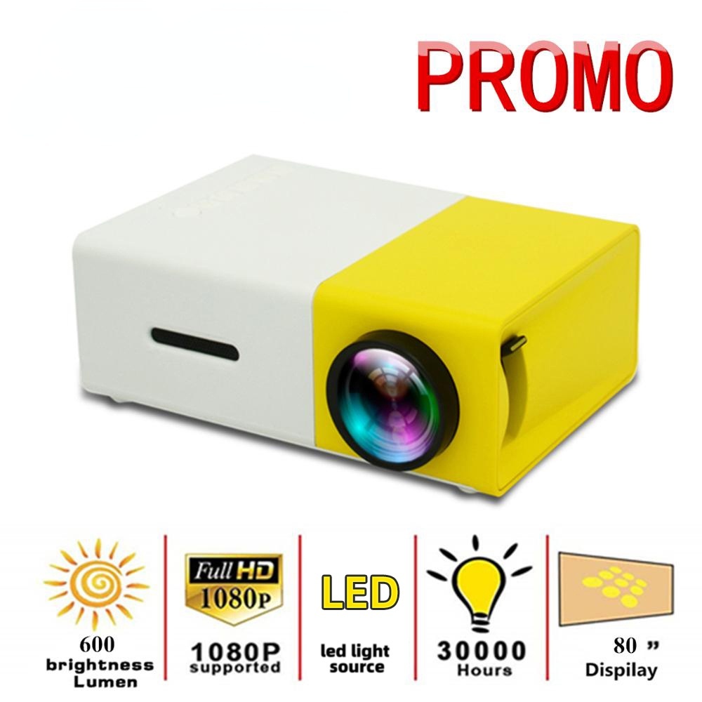 Yg300 Pro โปรเจคเตอร์ LED ขนาดเล็ก 480x272 พิกเซล รองรับ 1080P HDMI-compatible USB Audio เครื่องเล่