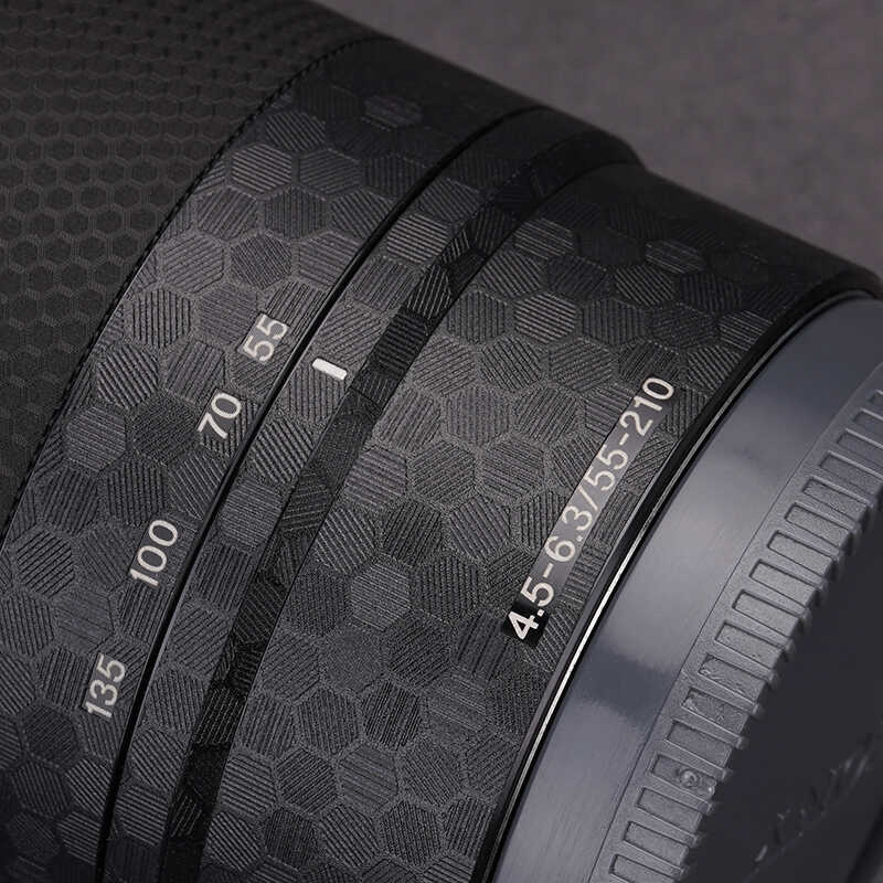 Δ สำหรับ Sony E 55-210Mm F4.5-6.3 รูปลอกผิวไวนิลฟิล์มกล้องเลน