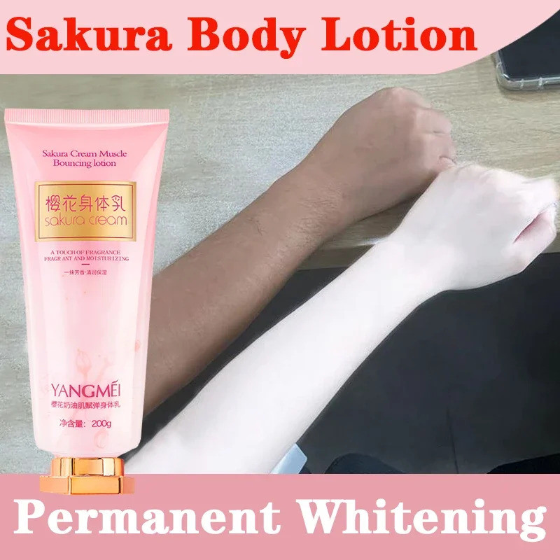 Sakura Whitening Japan Body Niacinamide Lotion Moisturizing Brightening Lightening Cream for Dark S