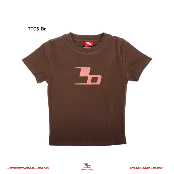 ♞BUCKOFF:รุ่นTT05 Summer2025 T-shrit เสื้อครอป  เสื้อเอวลอย Cotton 100% ผ้ายืด สัมผัสนุ่ม สวมใส่สบา