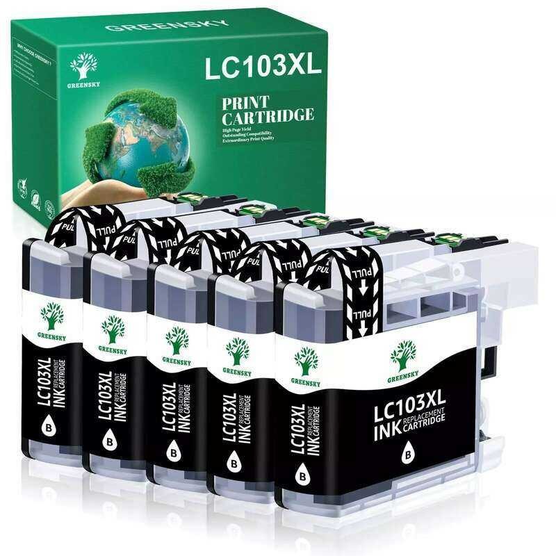 เลเซอร์โทนเนอร์ 5 พรีเมี่ยม LC103XL ตลับหมึกสําหรับ Brother MFC-J470DW MFC-J475DW MFC-J870DW 48ca11b