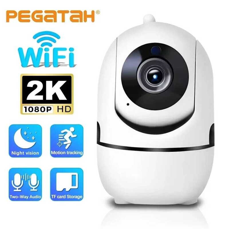 2.4G/5G Wifi IP สมาร์ทโฮมการติดตามอัตโนมัติ 1080P Full Night Vision เครือข่ายกล้องวงจรปิดไร้สายวิดีโ