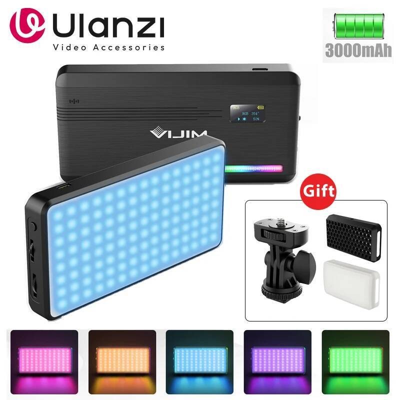 Ulanzi VIJIM VL196 Full Color RGB Led Video Light 2500K-9000K 5000mAh พร้อม Diffuser สําหรับโทรศัพท์