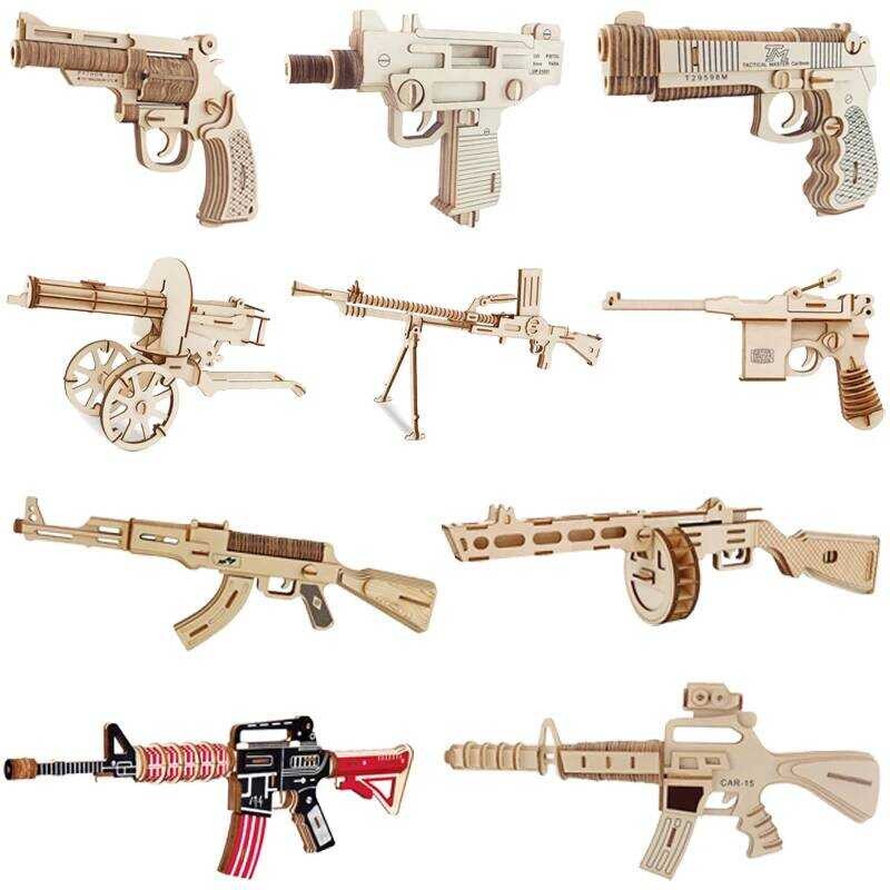 ปริศนาประกอบไม้ AK47 รุ่น 3D ไม่สามารถยิงของเล่นเพื่อการศึกษาสําหรับเด็กของขวัญเด็กผู้ชาย