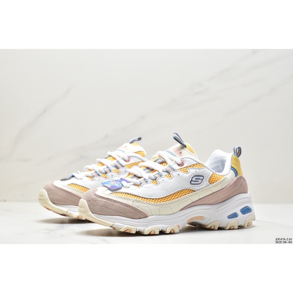 Original Skechers D'lites 4.0 รองเท้าแพนด้าลําลอง พื้นหนา ใส่สบาย สําหรับผู้ชาย ผู้หญิง