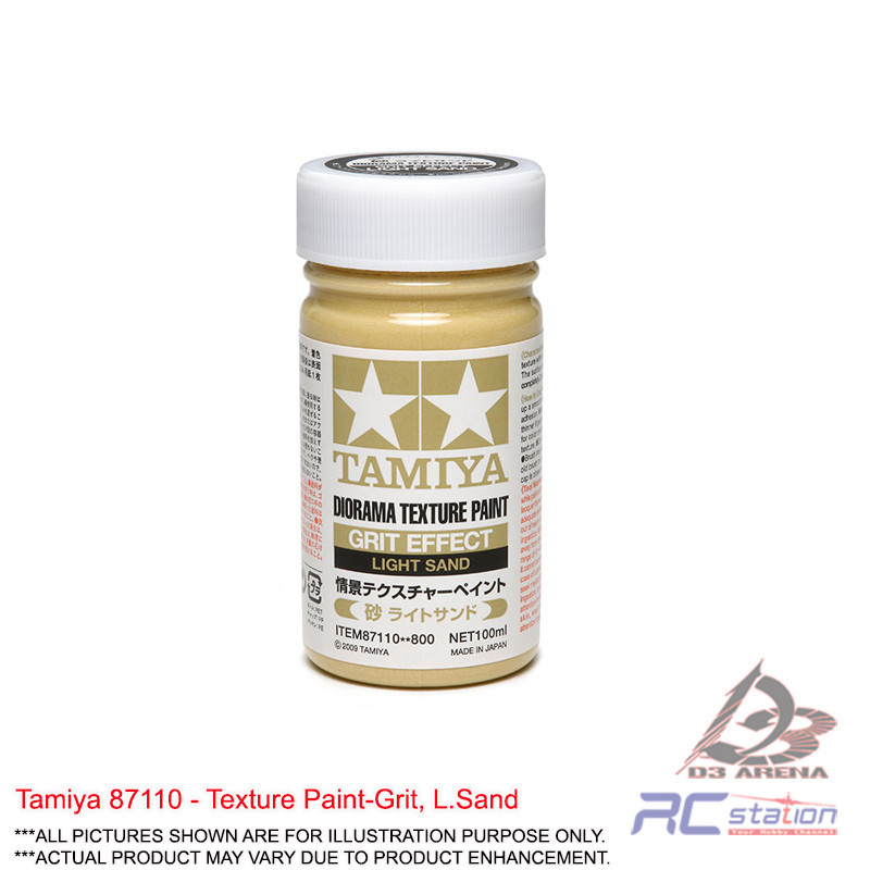 Tamiya Paint 87110 - Diorama Texture Paint - Grit, Sand Light, 100ml | ทิวทัศน์