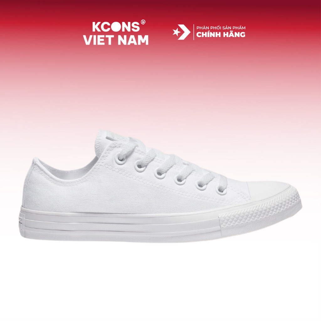 Converse Classic Mono All White รองเท ้ าผ ้ าใบพร ้ อมหลอดต ่ ํา สีขาวเต ็ ม 1U647
