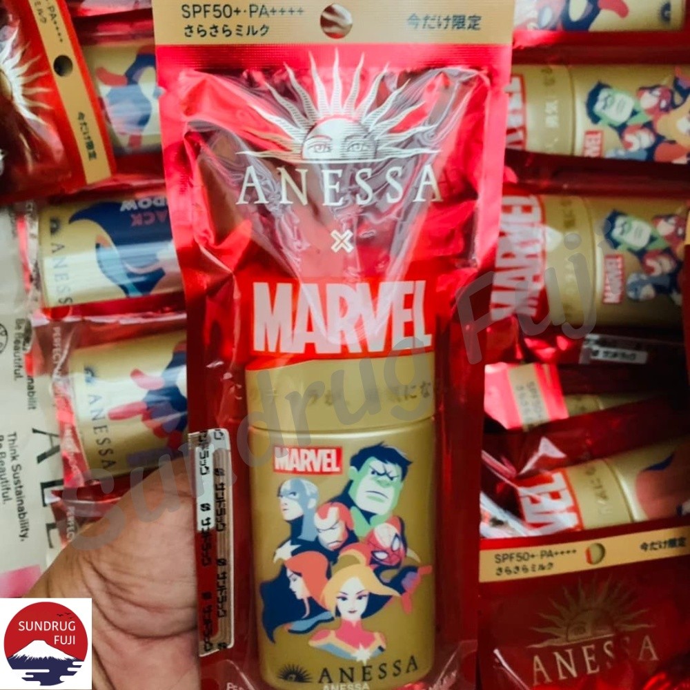 ♞,♘New LIMITED  ANESSA x MARVEL ส่งตรงญี่ปุ่นแท้ % กันแดด ANESSA perfect UV sunscreen skincare milk