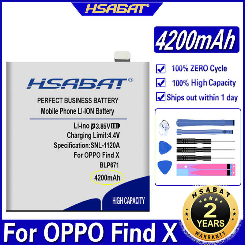 HSABAT 2 BLP671 4200mAh OPPO แบตเตอรี่มือถือ Find X Lamborghini Edition Dual SIM T