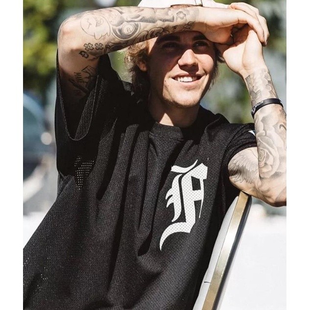 เสื้อยืดแขนสั้น ผ้าตาข่าย ปักลาย FEAR OF GOD FOG Season 5 คุณภาพสูง สําหรับผู้ชาย ราคา ถูกที่สุด ดีลบีเคเค แกลเลอรีภาพที่ 3