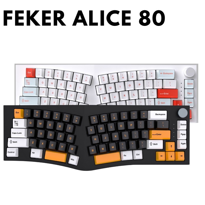FEKER Alice 80 คีย์บอร์ดแบบมีสาย 65% RGB แบบถอดเปลี่ยนได้แบบกำหนดเอง 68 คีย์ Alice80 อุปกรณ์เสริมคี
