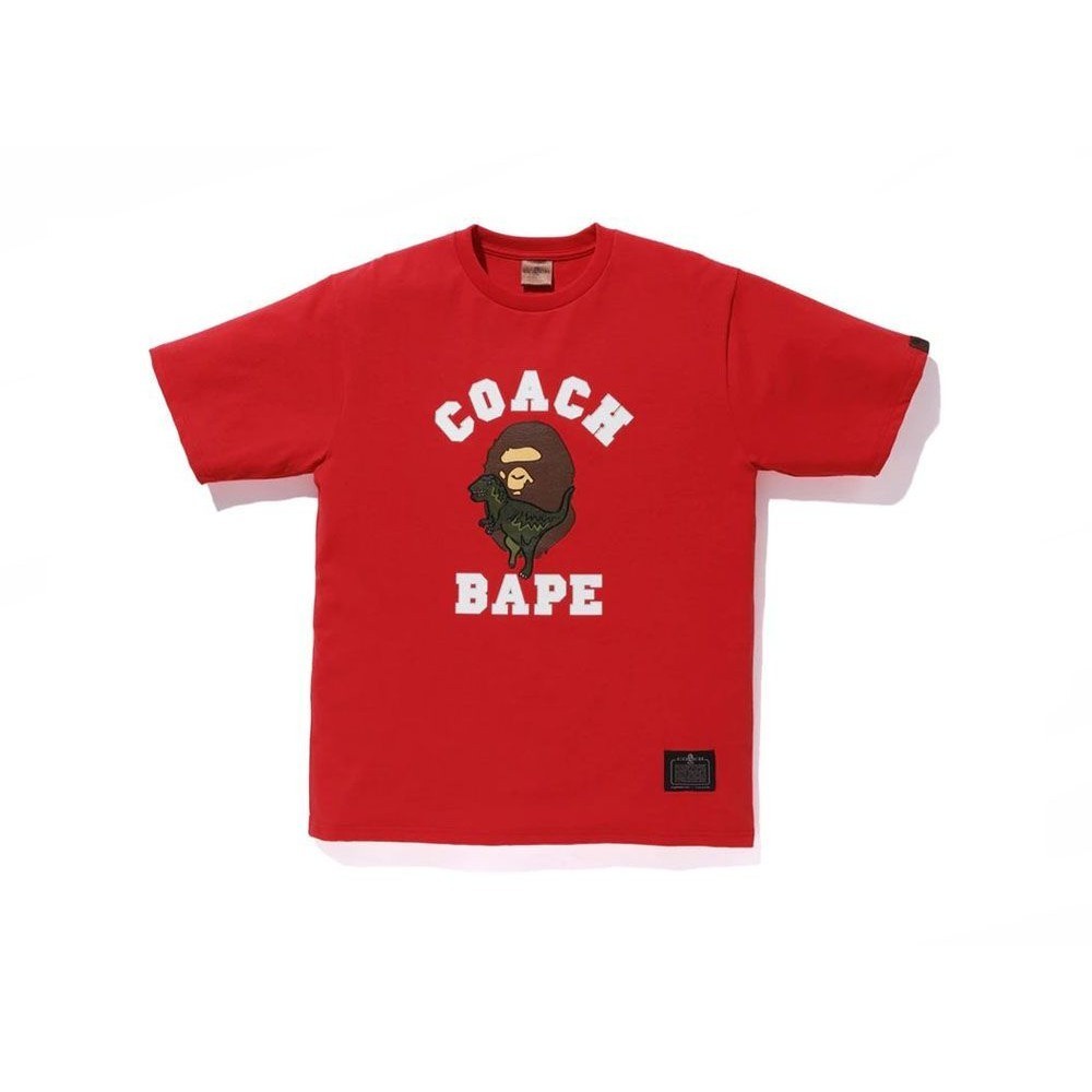 A BATHING APE x Coach Rexy Tee "Red" T-Shirt 84473 Unused 84473