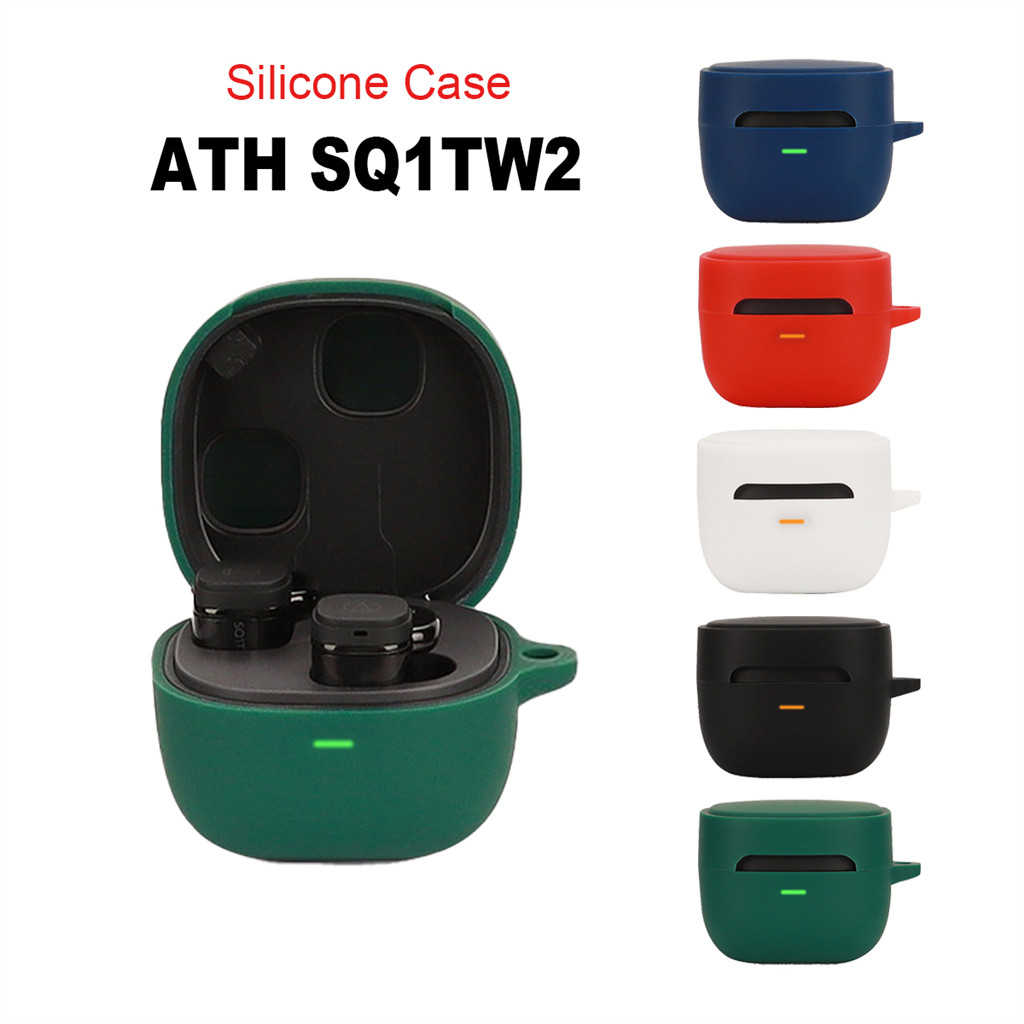หูฟังสําหรับ Audio-Technica ATH SQ1TW2 Case Protector หูฟังซิลิโคนอ่อนนุ่มป้องกันเชลล์อุปกรณ์เสริมผิว