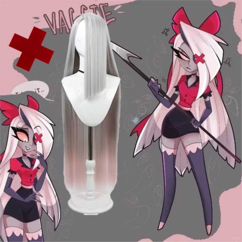 อะนิเมะ Hazbin 8 Vaggie คอสเพลย์โรงแรม Vaggie Wig กับโบว์ Headwear Va