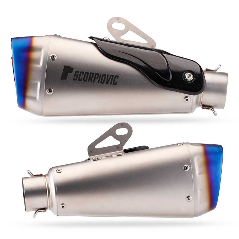 ❤ V4 51Mm/2Inches Universal Motorcycle Exhaust Muffler Pipe Escape Modify Moto Tailpipe End PIPE