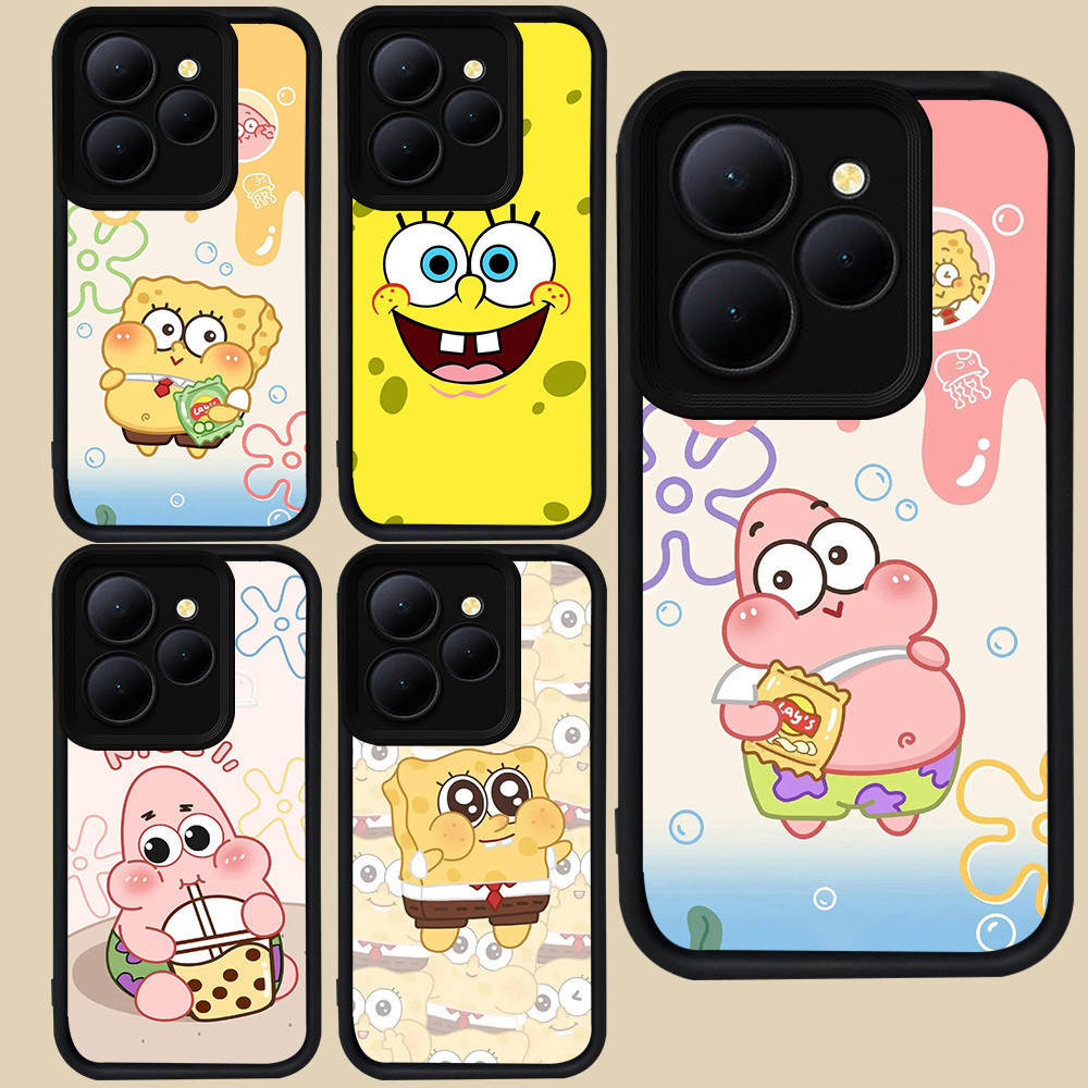 ปลอกสีดําสําหรับ Tecno Spark Pova 5 POP 20 8 6 GO 4 9 7 Pro GO1S GO1 2024 2023 2025 Plus Camon 12 40