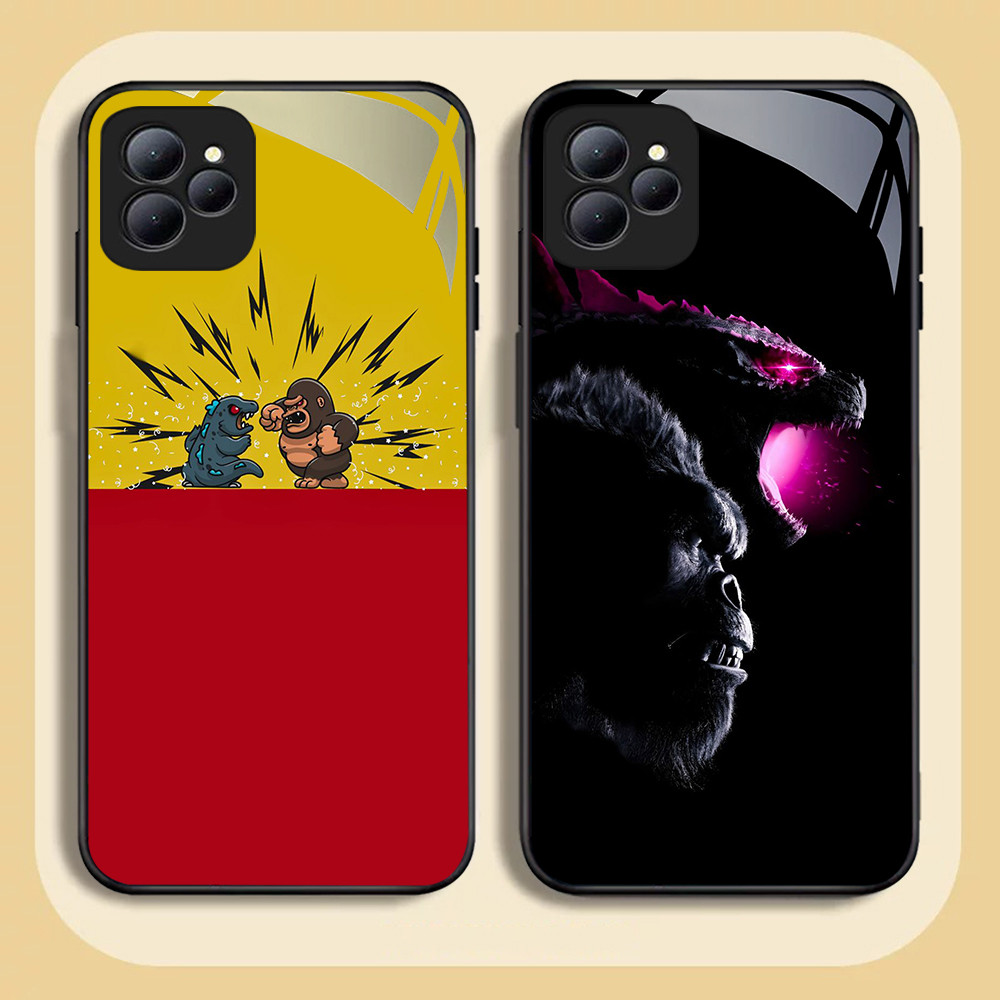 NC-34 Godzilla vs Kong Hard Glass Casing สําหรับ Infinix Smart 6 7 8 Hot 9 10 11 Play 30i 40 40i Pro