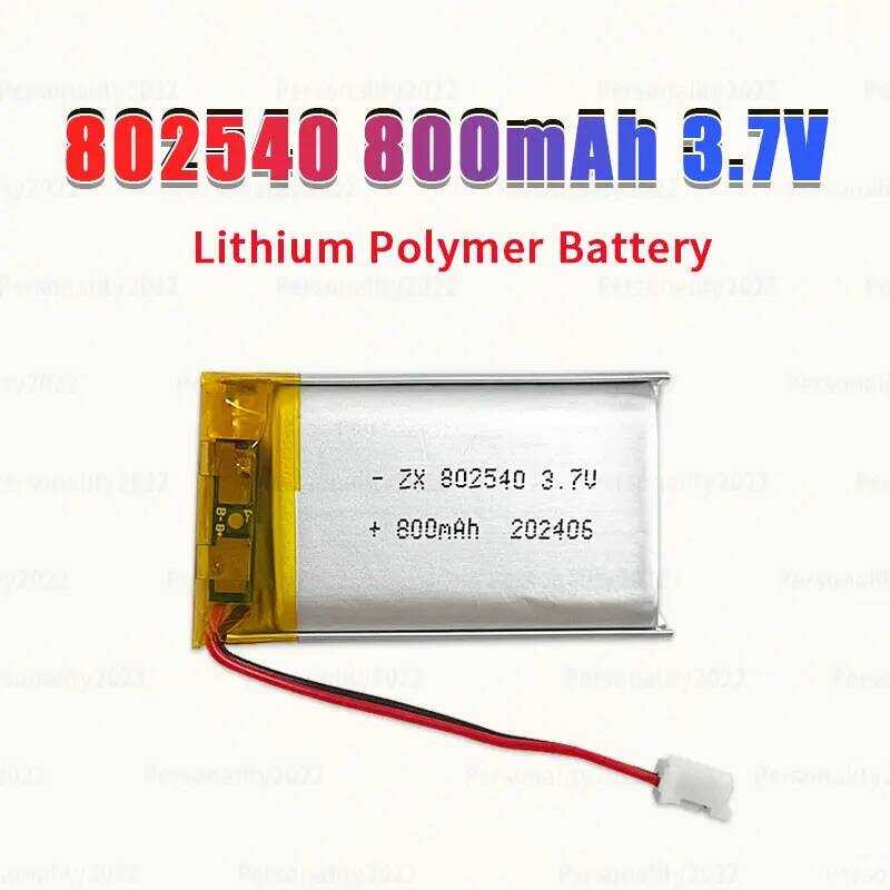 802540 1 ชิ้น-10 ชิ้น แบตเตอรี่ลิโพ 800mAh 3.7V082540 แบตเตอรี่ลิเธียม แบตเตอรี่ลิโพลีเมอร์สำหรับไฟฉ
