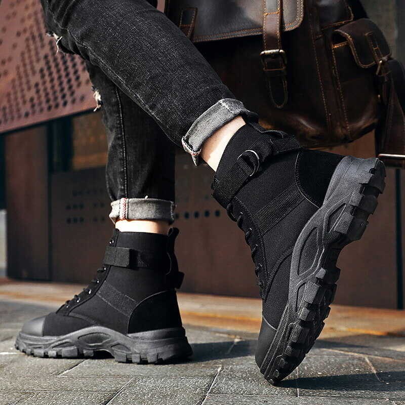 รองเท้าบูทบุรุษรองเท้าบูทหุ้มข้ออังกฤษ Trend รองเท้าส