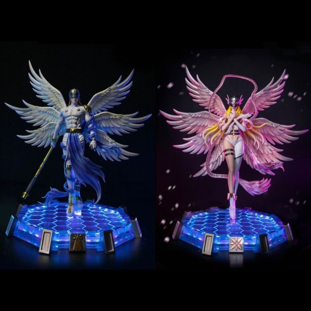 🔥การประกันคุณภาพ🔥 [New Product] Digimon Angelmon Celestial Beast GK Figure Luminous Anime Statue