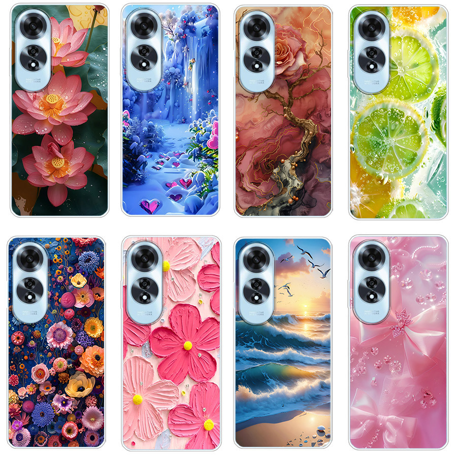 ปลอกสําหรับ oppo A60 4G Soft Case TPU พิมพ์ฝาครอบโทรศัพท์
