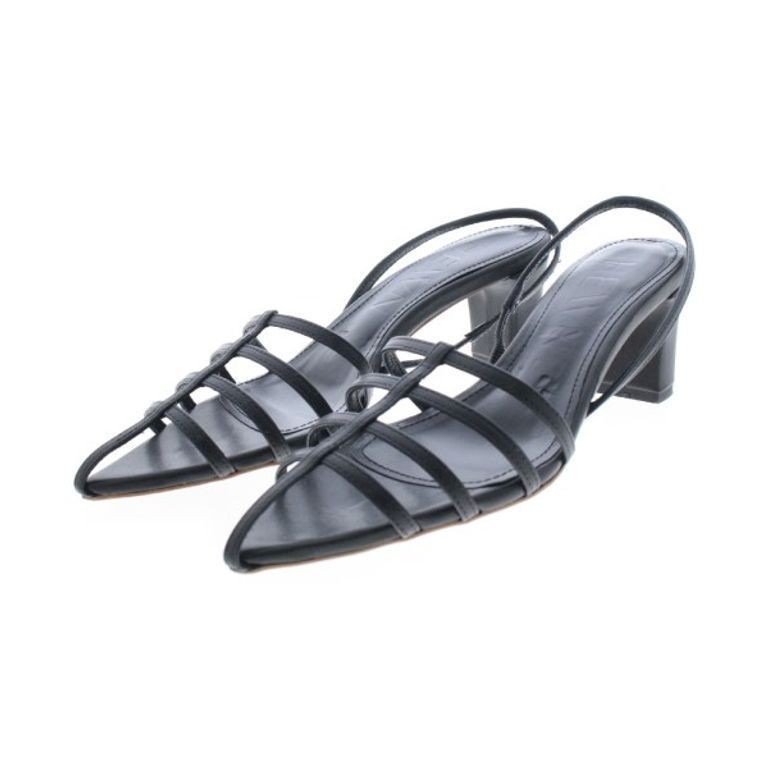 HEWN n M 5 Sandals Women black 21.5cm Direct from Japan Secondhand